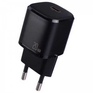 شارژر دیواری 20 وات یوسامز US-CC124 PD 3A + کابل تبدیل آیفونی