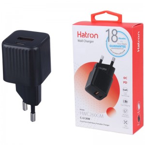 شارژر دیواری 20 وات هترون HWC260GM GaN QC PD 3A