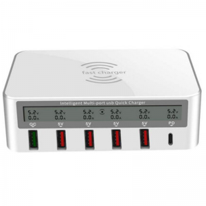 شارژر و تستر WLX 818PF 6Port QC3.0 PD 50W Type-C/USB