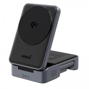 شارژر بی سیم فست شارژ و استند رومیزی Hiska HR15 15W