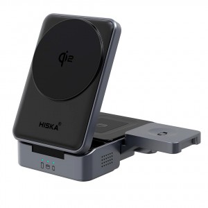 شارژر بی سیم فست شارژ و استند رومیزی Hiska HR15 15W