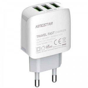 کلگی فست شارژ KingStar KW163 3Port 3.4A 17W
