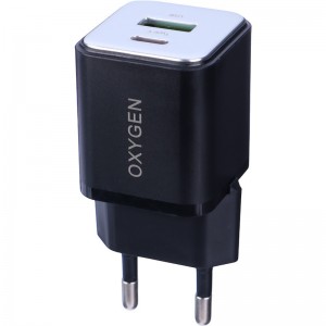 شارژر دیواری 30 وات اکسیژن CH-9 QC3.0 PD 3A + کابل تایپ سی