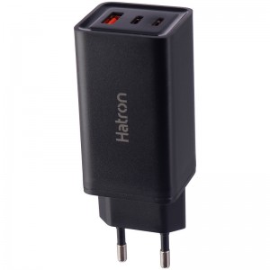 شارژر دیواری فست شارژ Hatron HWC3651PQ 3Port QC3.0 PD 3.25A 65W + کابل تبدیل تایپ سی
