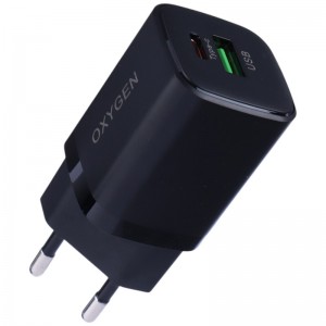 شارژر دیواری 30 وات اکسیژن CH-10 PD QC3.0 3A + کابل تبدیل تایپ سی