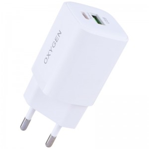 شارژر دیواری 30 وات اکسیژن CH-10 PD QC3.0 3A + کابل تبدیل تایپ سی