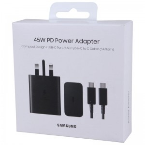 شارژر دیواری 45 وات سامسونگ EP-T4510 PD 3A + کابل تبدیل تایپ سی
