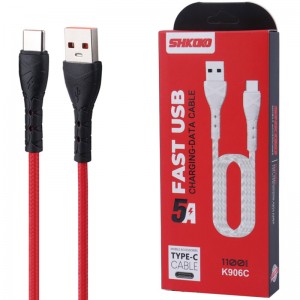 کابل تایپ سی فست شارژ Shkoko K906C 5A 1.1m