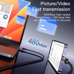 کابل تبدیل فست شارژ Nitu NC308 Type-C To Type-C 60W 1m