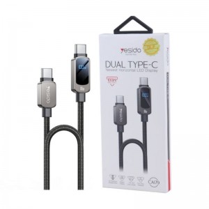 کابل تبدیل فست شارژ Yesido CA179 Type-C To Type-C 5A PD 100W 1.2m