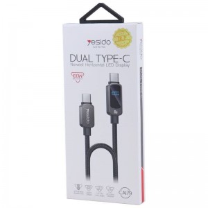 کابل تبدیل فست شارژ Yesido CA179 Type-C To Type-C 5A PD 100W 1.2m