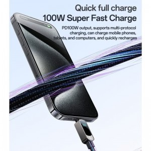 کابل تبدیل فست شارژ Yesido CA179 Type-C To Type-C 5A PD 100W 1.2m