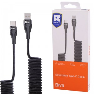 کابل تایپ سی فست شارژ 12 وات بیوا C-25T طول 1.8 متر