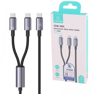 کابل دو سر فست شارژ 60 وات یوسامز SJ740 طول 1.2 متر