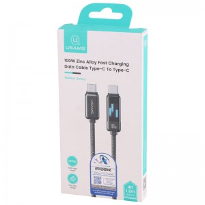 کابل تبدیل فست شارژ Usams US-SJ744 Type-C To Type-C 100W 1.2m