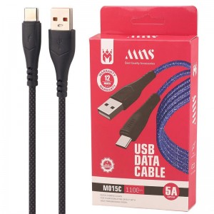 کابل تایپ سی فست شارژ 5 آمپر ام ان اس M015C طول 1.1 متر