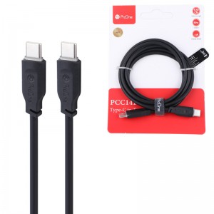 کابل دو سر تایپ سی فست شارژ 60 وات پرووان PCC141 طول 1.2 متر