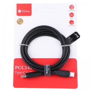 کابل دو سر تایپ سی فست شارژ 60 وات پرووان PCC141 طول 1.2 متر