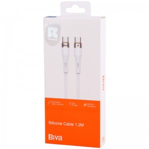 کابل تبدیل فست شارژ Biva C-21CC Type-C To Type-C 3A 1.2m