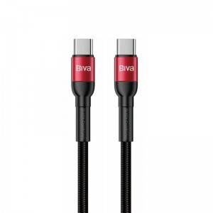 کابل تبدیل فست شارژ Biva C-16CC Type-C to Type-C 3A 60W 1.2m