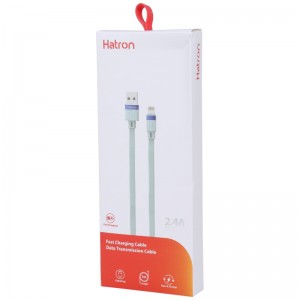 کابل آیفونی فست شارژ Hatron HC155i 2.4A 1m