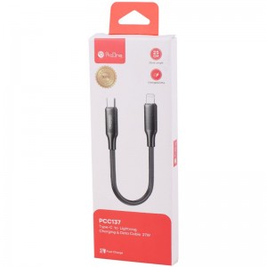 کابل تبدیل کوتاه فست شارژ ProOne PCC137 Type-C To Lightning 27W 25cm