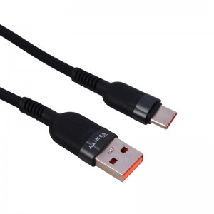 کابل تایپ سی فست شارژ Verity CB-3160T-B 3A PD 65W 1m