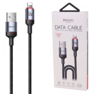 کابل لایتنینگ فست شارژ 12 وات یسیدو CA130L طول 2 متر