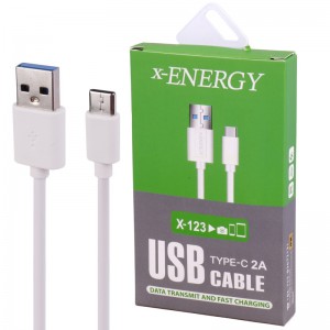 کابل تایپ سی فست شارژ 2 آمپر ایکس انرژی X-123 طول 2 متر