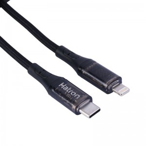 کابل تایپ سی به لایتنینگ فست شارژ 20 وات هترون HC612IDB طول 1 متر