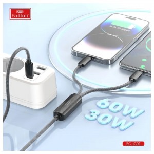 کابل 2 سر فست شارژ Earldom EC-IC01 PD QC 1.2m
