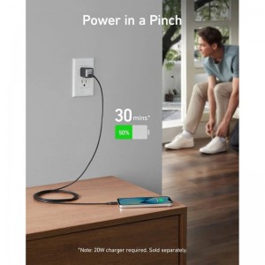 کابل تایپ سی به لایتنینگ فست شارژ 18 وات انکر A8833 طول 1.8 متر