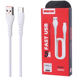 کابل تایپ سی فست شارژ 5 آمپر شکاکو K902C طول 1.1 متر