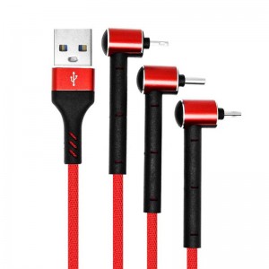 کابل 3 سر TSCO TC A100 1.2m روکش دار