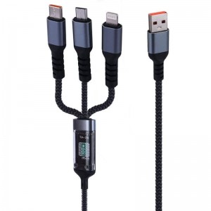 کابل 3 سر فست شارژ TDA-218 100W 1.2m