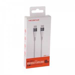 کابل تبدیل کوتاه فست شارژ Hicostar HS-180 Type-C To Type-C PD 60W 20cm