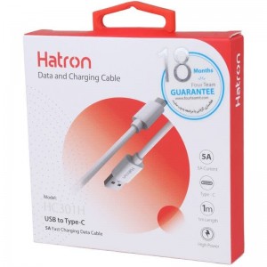 کابل تایپ سی فست شارژ Hatron HC301H 5A 1m