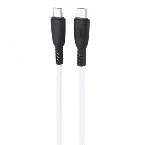 کابل کوتاه دو سر تایپ سی فست شارژ 60 وات ایکس او XO-NB-Q248B طول 25 سانتی متر