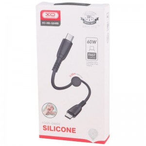 کابل کوتاه دو سر تایپ سی فست شارژ 60 وات ایکس او XO-NB-Q248B طول 25 سانتی متر