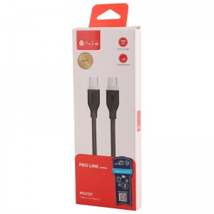 کابل تبدیل فست شارژ ProOne Pro Link PCC121 Type-C to Type-C PD 60W 1m