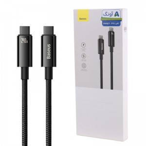 کابل تبدیل فست شارژ Baseus Tungsten Gold CAWJ04000 Type-C To Type-C PD3.1 240W 1m