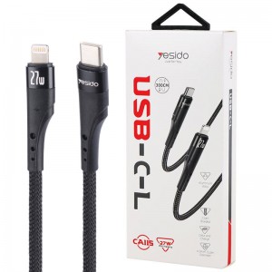 کابل تبدیل فست شارژ Yesido CA115 Type-C To Lightning PD 27W 3m