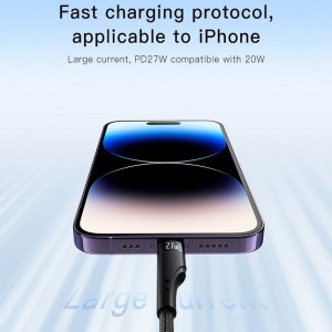 کابل تبدیل فست شارژ Yesido CA115 Type-C To Lightning PD 27W 3m
