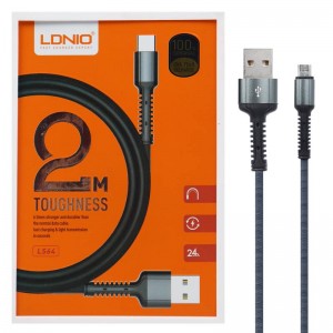 کابل میکرو یو اس بی فست شارژ Ldnio LS64 2.4A 2m