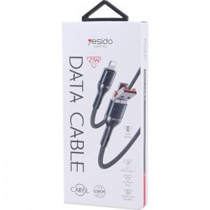 کابل تبدیل فست شارژ Yesido CA165L 27W 1.2m