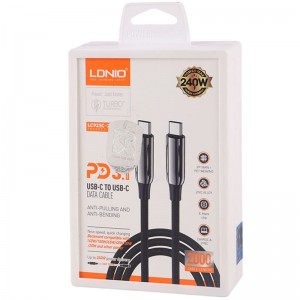 کابل تبدیل فست شارژ Ldino LC922C Type-C To Type-C PD3.1 5A 240W 2m