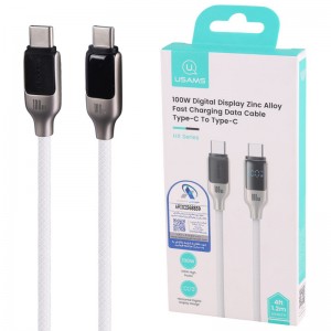 کابل تبدیل فست شارژ Usams SJ742 Type-C To Type-C PD 100W 1.2m