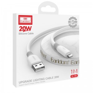کابل آیفونی فست شارژ Earldom EC-158i 20W 1m