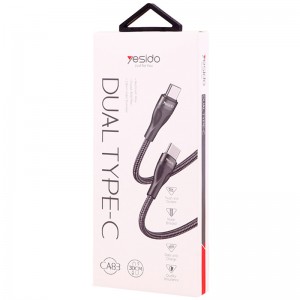 کابل تبدیل فست شارژ Yesido CA83 Type-C to Type-C 45W 30cm