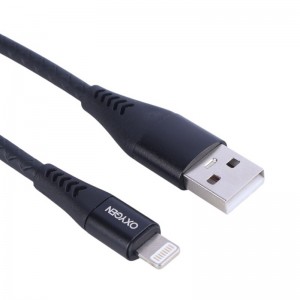 کابل لایتنینگ فست شارژ 3 آمپر اکسیژن LX-5 طول 1 متر